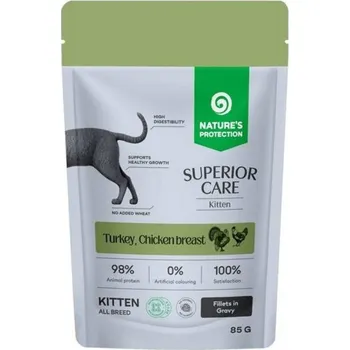 Krmivo pro kočku Kapsička NATURE´S PROTECTION Cat Superior Care Kitten krůta a kuře 85g