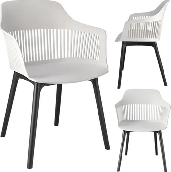Plastová zahradní židle CORNIDO bílá