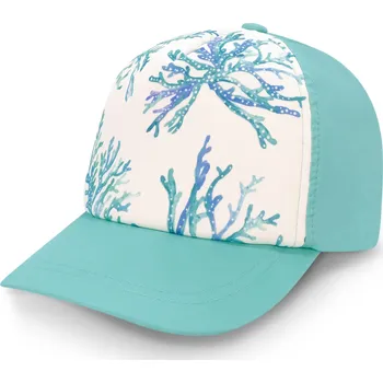 Čepice Jan and Jul -UV kšiltovka Explorer - Blue Coral Velikost: M