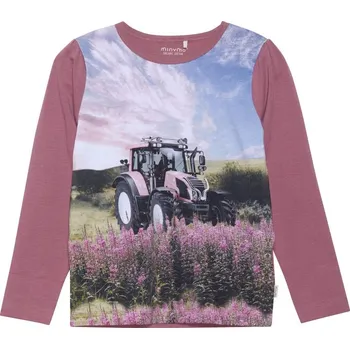 Minymo - Dívčí tričko - Traktor a květiny Velikost: 92