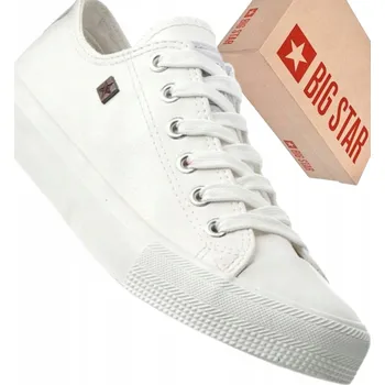 Dámské tenisky Dámské tenisky celobílé z ekokůže klasické nízké Big Star V274869 velikost 41