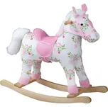 Bigjigs Toys Dřevěný houpací kůň s květy