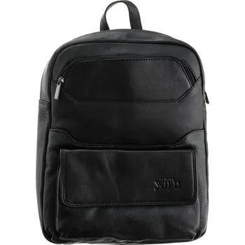 Městský batoh Pánský kožený batoh černý - Wild Ronel černá