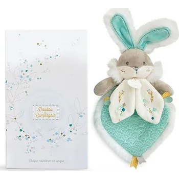 plyšák Doudou Hračka tyrkysový kamarád králíček 24 cm
