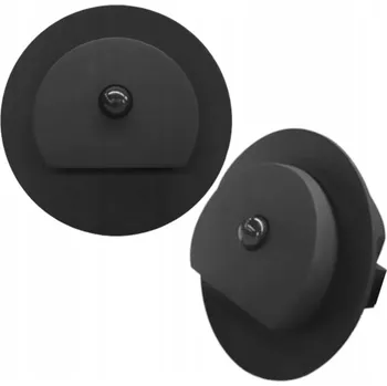 Nástěnné svítidlo KULATÉ LED SCHODIŠŤOVÉ SVÍTIDLO ČERNÉ S ČIDLEM POHYBU PRO SCHODY 230V