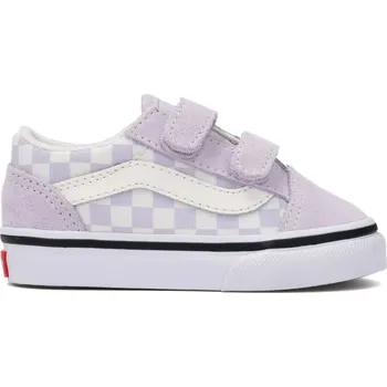Chlapecká obuv dětské tenisky VANS Old Skool V COLOR THEORY CHECKERBOARD Lilac Mist - 23,5