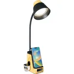 IMMAX IDEAL, Qi nabíjení, CCT, 8W, 800lm, budík s hodinami (09000L) černá/béžová