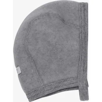 Kojenecká čepice HUTTELiHUT - Kojenecká merino čepička se zapínáním na patentky - Medium Grey Melange VARIANTY: 50/56