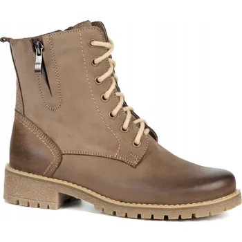 Dámská zimní obuv Dámské kotníkové boty Lauren kožené zimní zateplené vlnou Olivier zelené 37