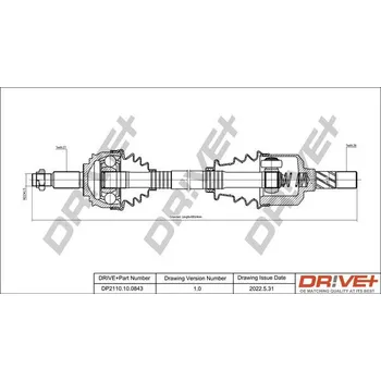 Poloosa kola Hnací hřídel Dr!ve+ DP2110.10.0843