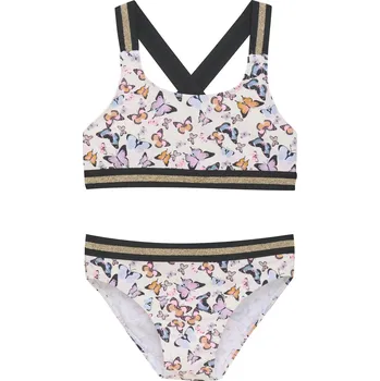 Dívčí plavky Color Kids - Dívčí dvojdílné plavky s gumičkovými ramínky - Snow White Varianta:: 98