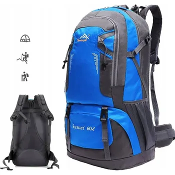 turistický batoh MODRÝ VODĚODOLNÝ HORSKÝ TURISTICKÝ BATOH 40L LEHKÝ BATOH S VELKOU OBJEMNOSTÍ