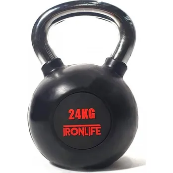 Kettlebell IRONLIFE 24 kg, pogumovaný