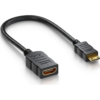 Video kabel Adaptér Flexi HDMI Typ A samice - mini HDMI Typ C samec pro ohebné zapojení