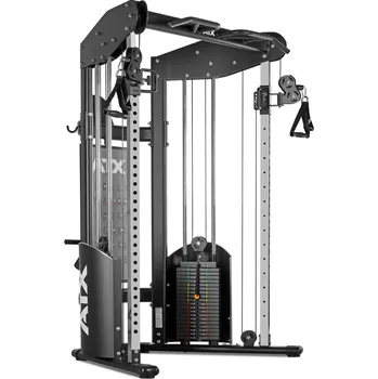 Posilovací věž Multifunkční posilovací stroj ATX LINE Dual Pulley FTO-700, cihličkové závaží 2 x 90 kg