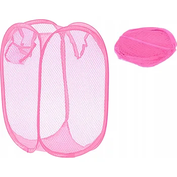 Obraz Volně stojící koš na prádlo Ikonka 45 l, růžový