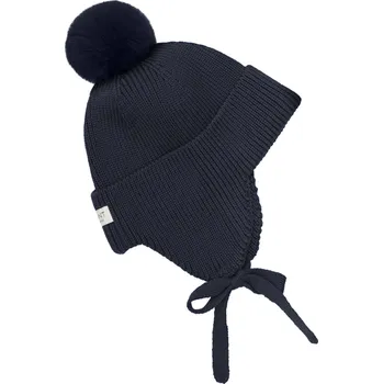 Kojenecká čepice Enfant - Kojenecká čepice s bambulí - Parisian Night Velikost: 50