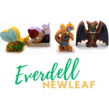 Příslušenství k deskovým hrám MeepleStickers Samolepky pro Everdell – NewLeaf