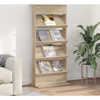 vidaXL Regál na časopisy Sonoma dub 70 x 41 x 156 cm kompozitní dřevo [899521]