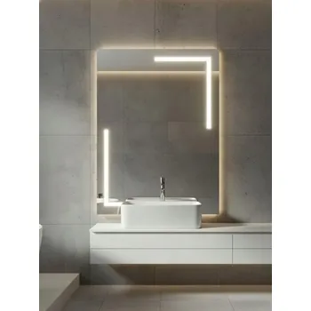 Zrcadlo Zrcadlo LED Via Lactea | 70x70 cm | Nástěnné | 3 LED | Vyrobeno v PL