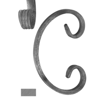 Zábradlí DOPRODEJ: Céčko 120 x 75 mm, 12 x 6 mm, hladké, oboustranné rozkování