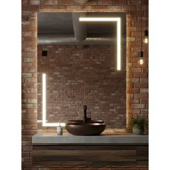 Zrcadlo Via Lactea Zrcadlo LED | 21 rozměrů Dotykové | 70x50cm | Neutrální bílá 4000K