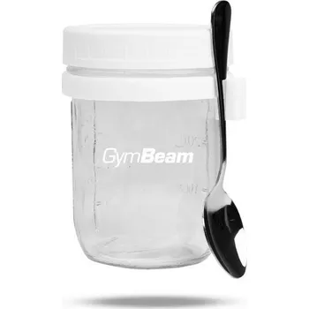 Opasek na cvičení GymBeam Snídaňová sklenice White 350 ml (VÝPRODEJ)