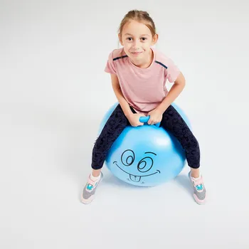 DOMYOS Dětský skákací míč na gymnastiku 60 cm modrý MODRÁ