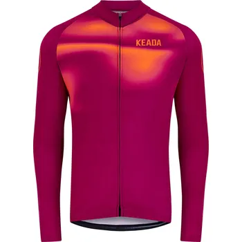 Pánské tričko KEADA SPORTS Dámský cyklistický dres s dlouhým rukávem M ČERVENÁ