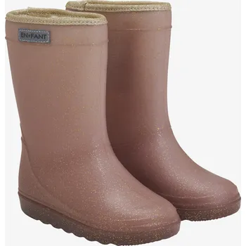 Chlapecké tenisky EnFant - Zateplené dětské holínky - Rose Taupe - Glitter Velikost: 25