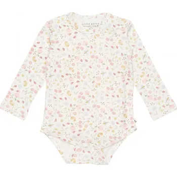 Kojenecký body Little Dutch Body dlouhý rukáv Květiny a motýli vel. 62/68
