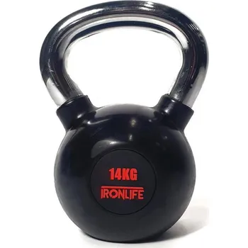 Kettlebell IRONLIFE 14 kg, pogumovaný