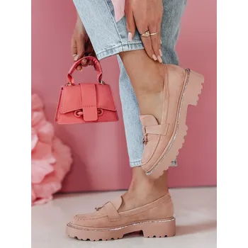 Dámské mokasíny Mokasíny dámské LOAFELIA ZY0603 Barva: Růžová, Velikost: 38