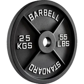 Kotouč litina ATX LINE Standard Barbell 25 kg, střed 50 mm