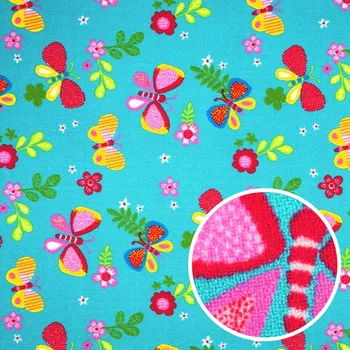 Koberec Dětský metrážový koberec Motýlek 5271 modrý, na míru, šíře 4m, modrá, filc, dětský pokoj - 1 rok na vrácení + DOPRAVA ZDARMA k Vám i zpět