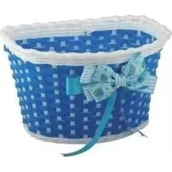 Přední plastový košík na kolo bílý modrý coco. pro děti NEPLATÍ