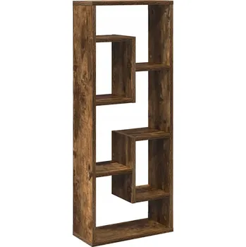 police Nástěnná police z dřevotřísky, Kouřový dub, 36x16x90 cm