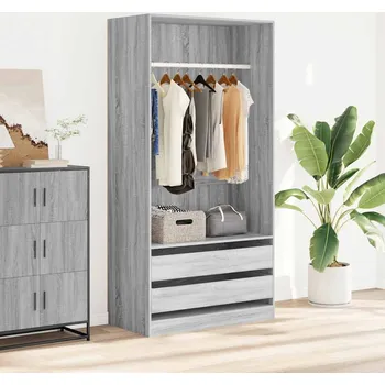 Šatní skříň zahrada-XL Šatní skříň šedá sonoma 100 x 50 x 200 cm kompozitní dřevo 815346