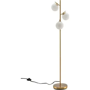 Stojací lampa Stojací lampa EU10030DE-GD, 3 žárovky, nožní spínač - A COSTWAY