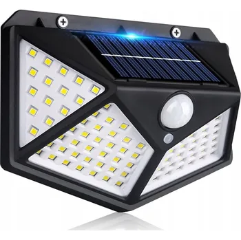 Venkovní osvětlení SOLÁRNÍ LAMPA 100 LED ZAHRADNÍ FASÁDNÍ S ČIDLEM POHYBU A SOUMRAKU