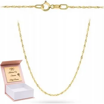 Řetízek Zlatý Dámský Řetízek Singapur 50 cm Ryzost 585 Skvělý Dárek s Možností Gravírování