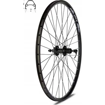 Zapletené kolo Zadní kolo na kolo Rojax 29" pro plášť s duší, kotoučové, černé, 36 drátů