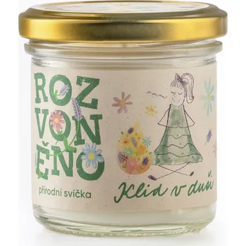 Svíčka Rozvoněno Vonná svíčka – Klid v duši 130 ml s levandulí a pačuli