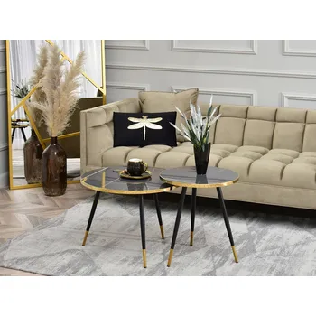 Konferenční stolek Konferenční stolek Mebel-Partner kulatý 60 x 60 x 51 cm grafit