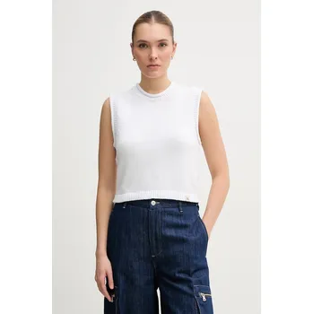 Dámská vesta Vesta Calvin Klein Jeans J20J225226 bílá 00X, vel. L