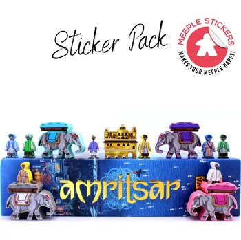 Příslušenství k deskovým hrám MeepleStickers Samolepky pro Amritsar