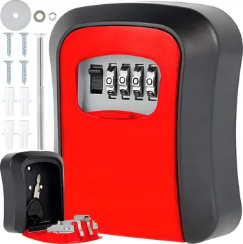 Skříňka na klíč Skříňka na klíče RETOO s číselným zámkem, černá, 1 police