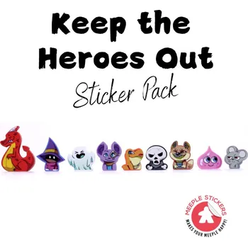 Příslušenství k deskovým hrám MeepleStickers Samolepky pro Příšeří: Hrdinům vstup zakázán