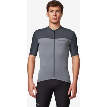 cyklistický dres VAN RYSEL Pánský dres na silniční cyklistiku letní s krátkým rukávem EDR 2 S ŠEDÁ