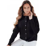 Dámský propínací svetr na knoflíky, klasický černý MY2512 - M/L